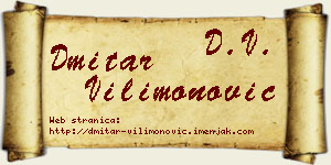 Dmitar Vilimonović vizit kartica